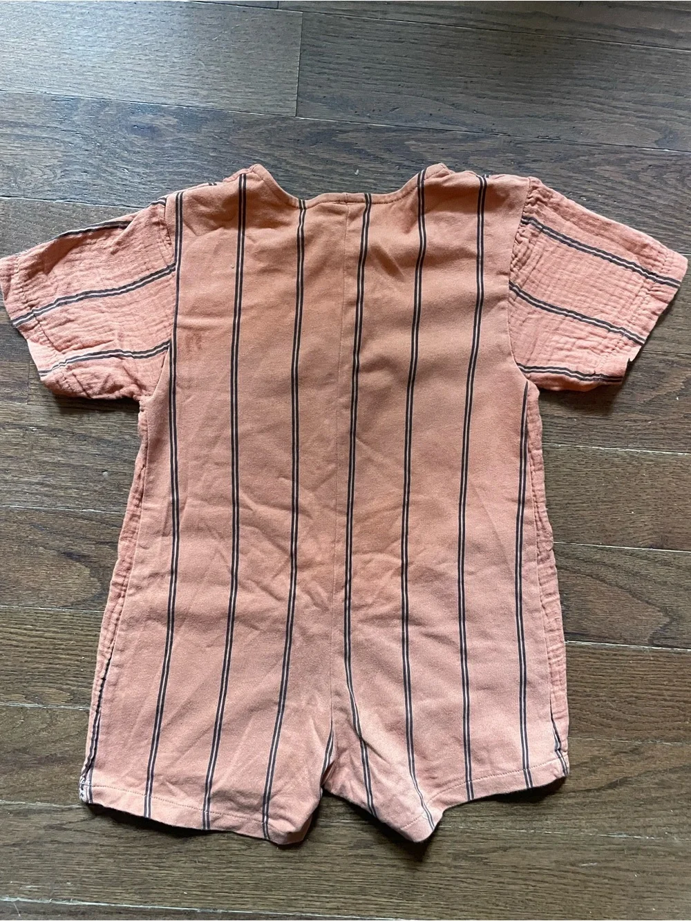 ZARA Kids Orange Short-Sleeve Button Romper listed